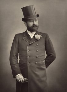 George Robert Sims (1847-1922), journalist och dramatiker, porträttfotografi